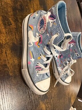 Converse Kids Light Blue High-Top Unicorn Sneakers